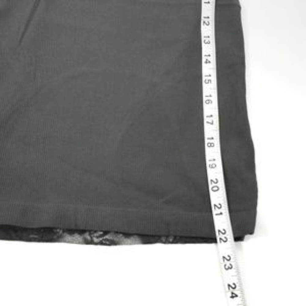 Charcoal Gray Lace Racerback Tank Top - Picture 3 of 4